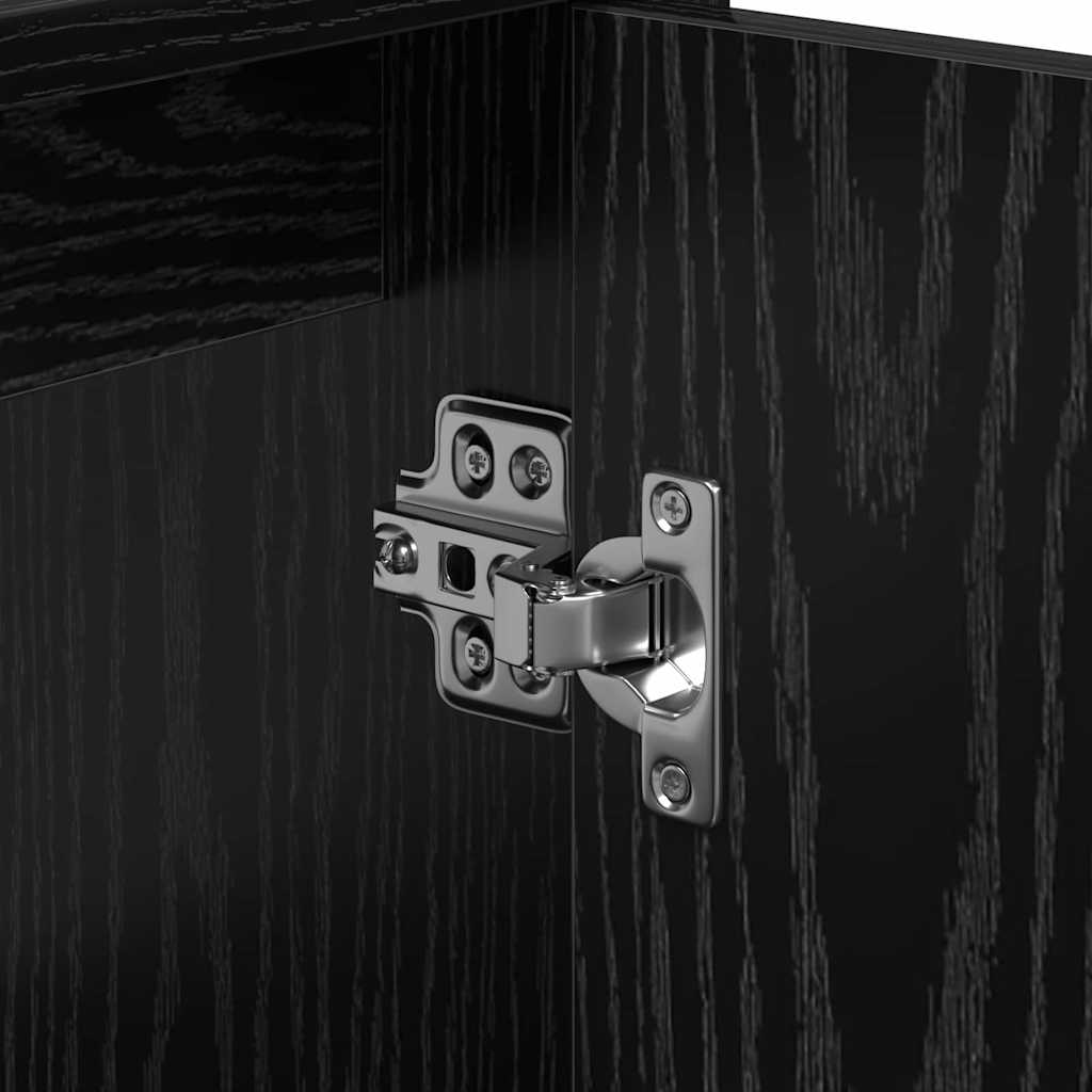 vidaXL Sink Cabinet Black Oak 63 x 29 x 55 cm Engineered wood