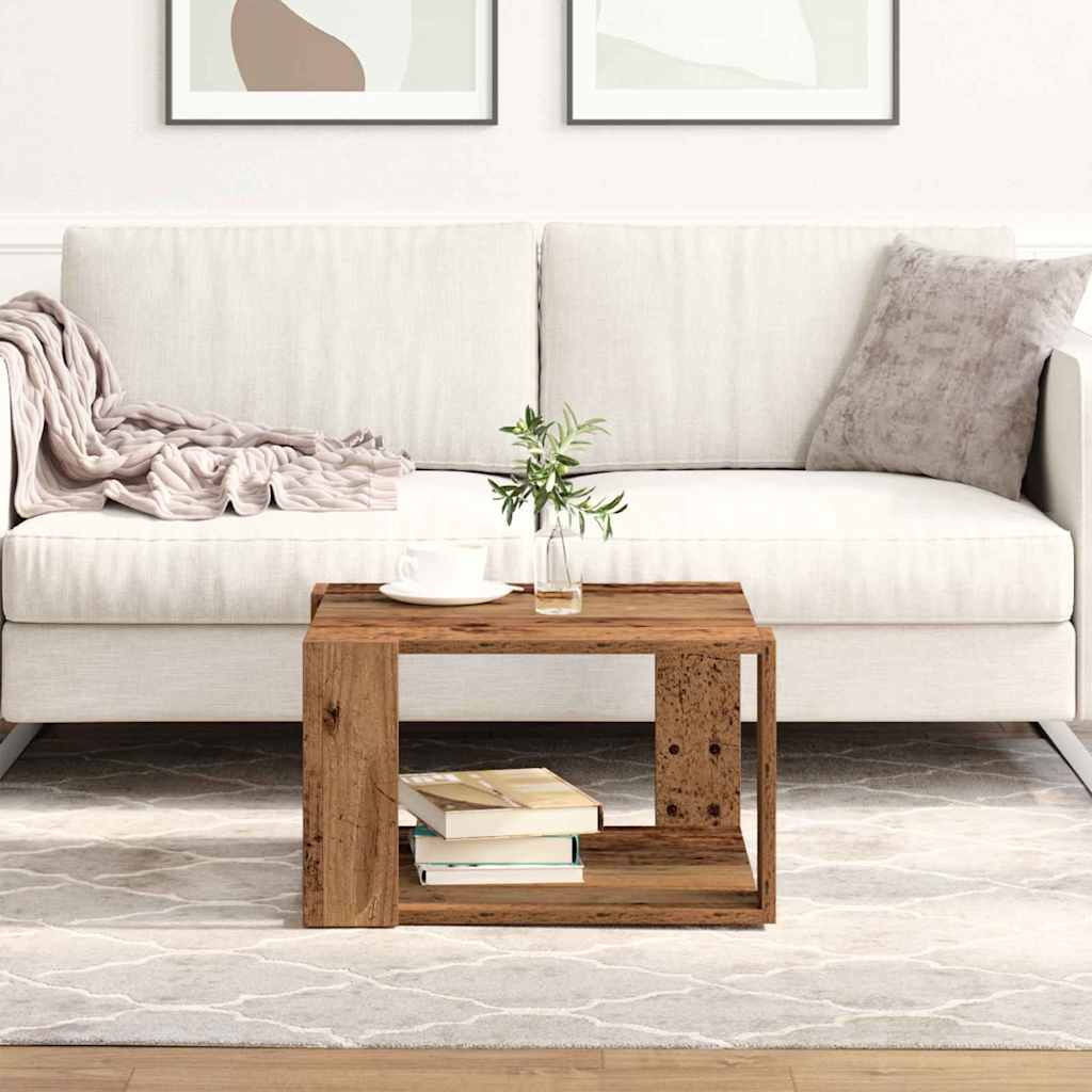 Coffee Table Old Wood 51.5 x 51.5 x 30 cm Engineered Wood