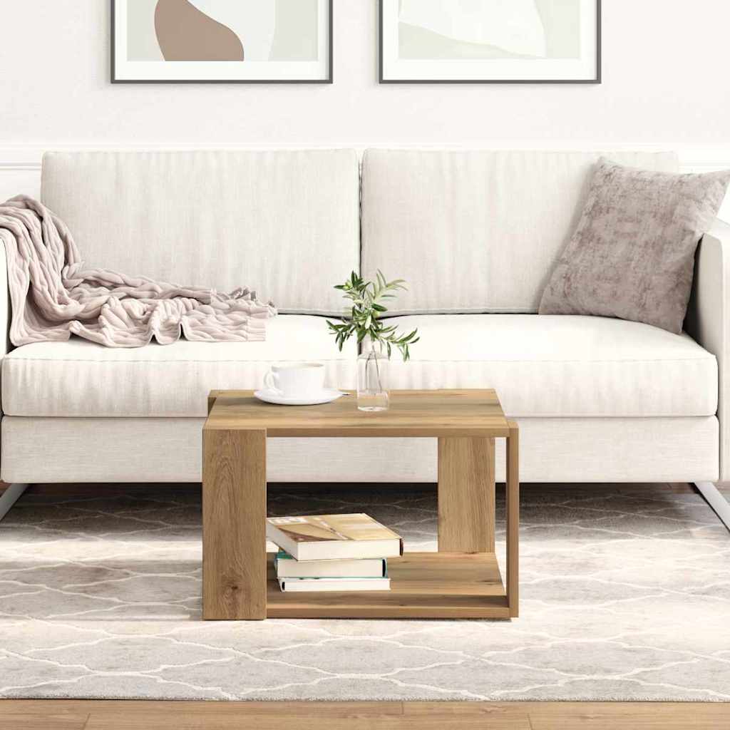 Coffee Table Artisan Oak 51.5 x 51.5 x 30 cm Engineered Wood