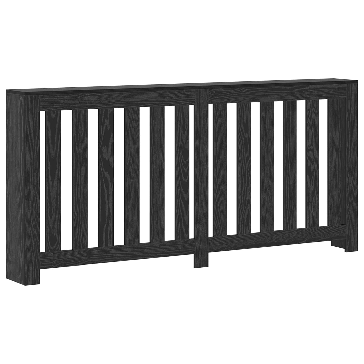 Radiator Cover Black Oak 175 x 20 x 82 cm Engineered Wood