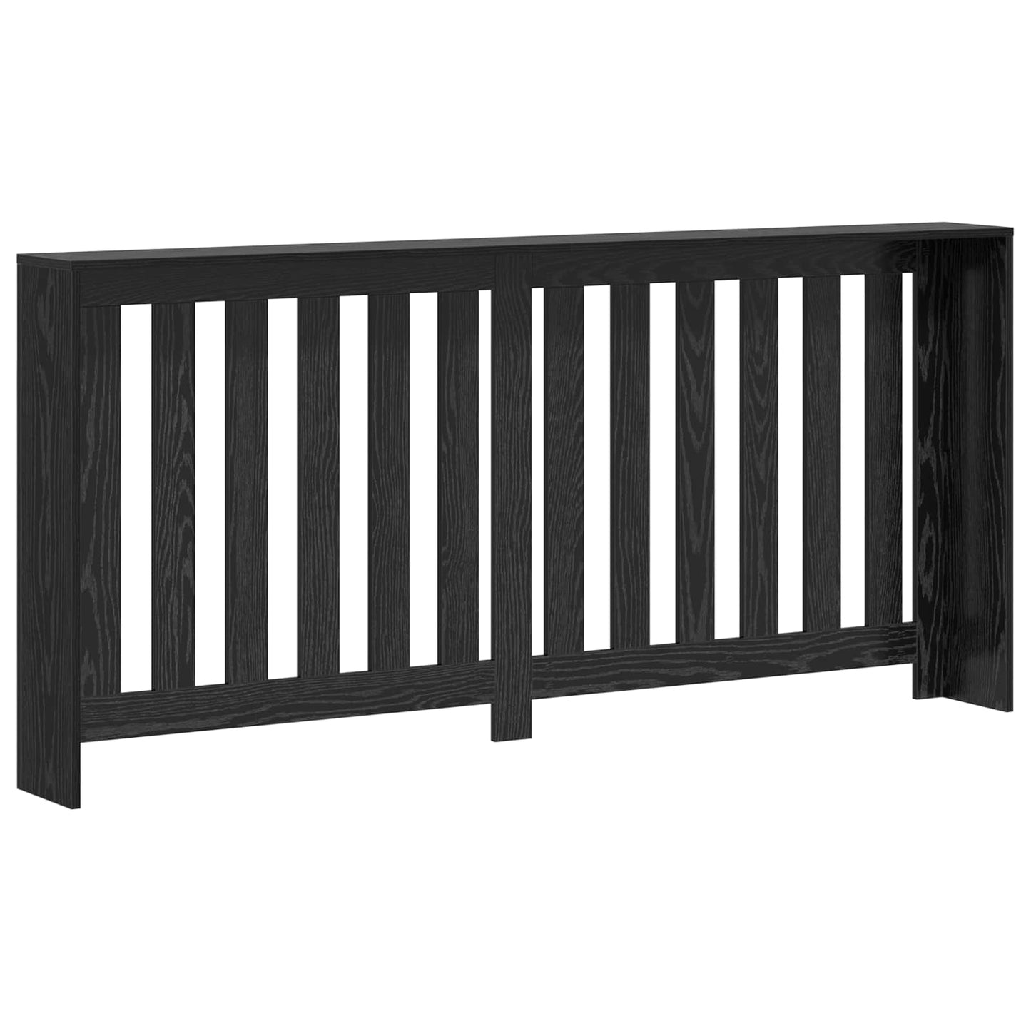 Radiator Cover Black Oak 175 x 20 x 82 cm Engineered Wood