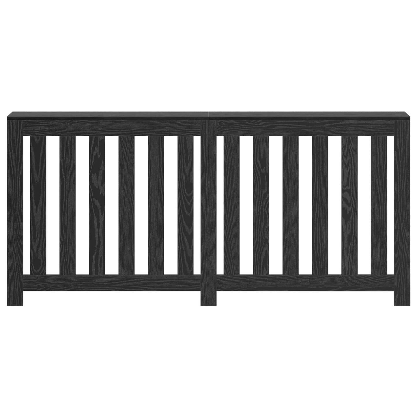 Radiator Cover Black Oak 175 x 20 x 82 cm Engineered Wood