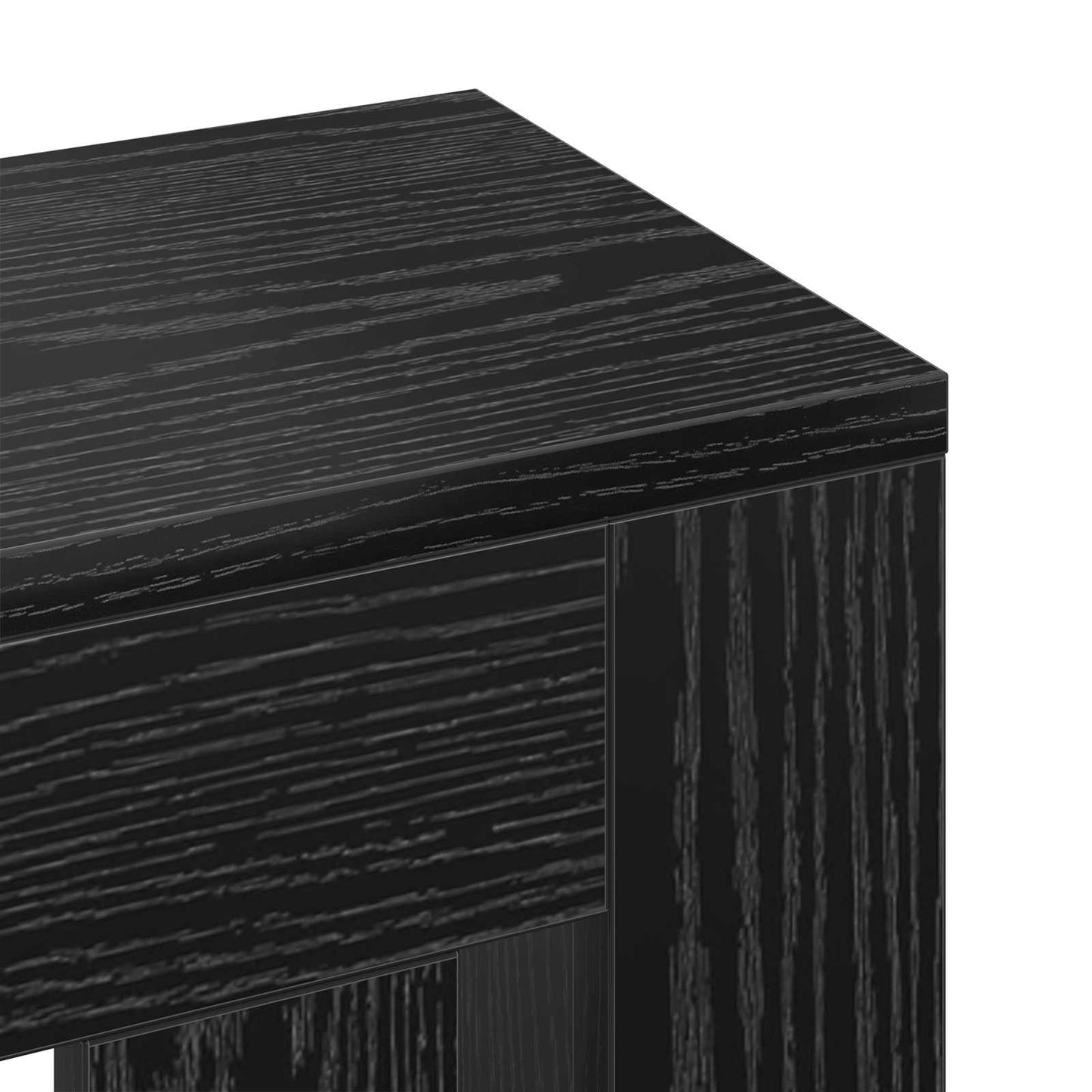 Radiator Cover Black Oak 205 x 21.5 x 83.5 cm Engineered Wood