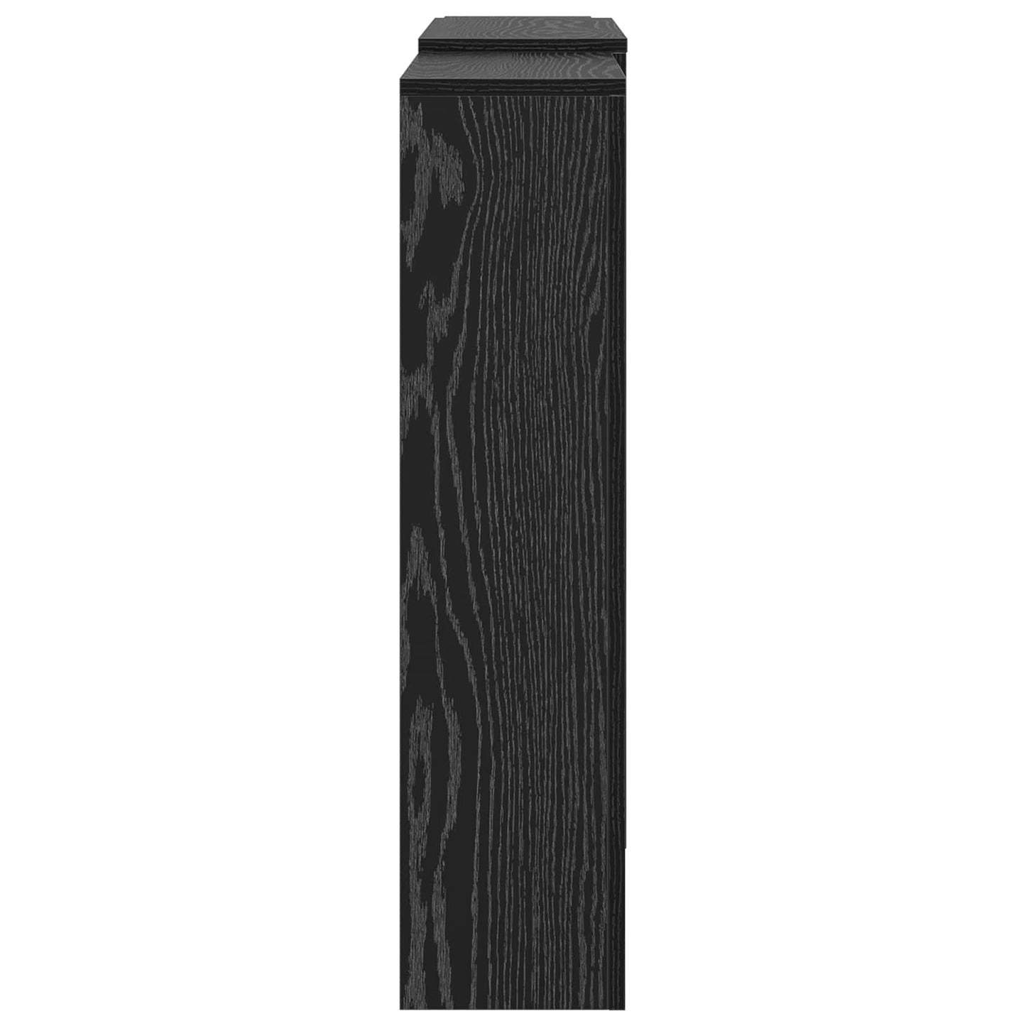 Radiator Cover Black Oak 205 x 21.5 x 83.5 cm Engineered Wood