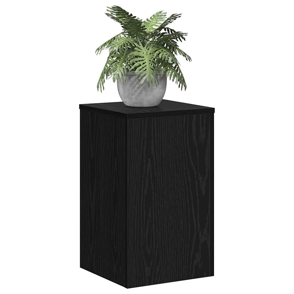 vidaXL Plant Stand 2 pcs Black oak 30 x 30 x 50 cm Engineered Wood