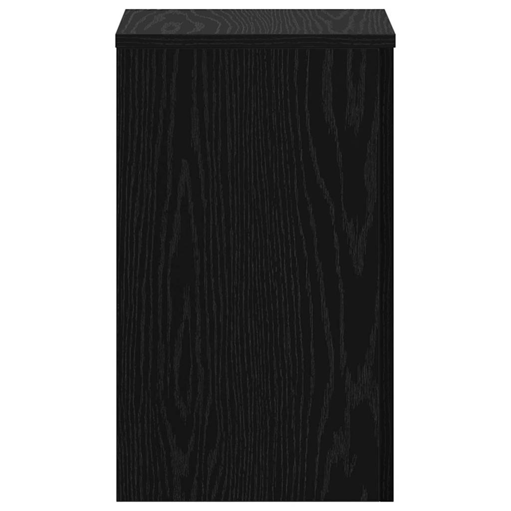 vidaXL Plant Stand 2 pcs Black oak 30 x 30 x 50 cm Engineered Wood