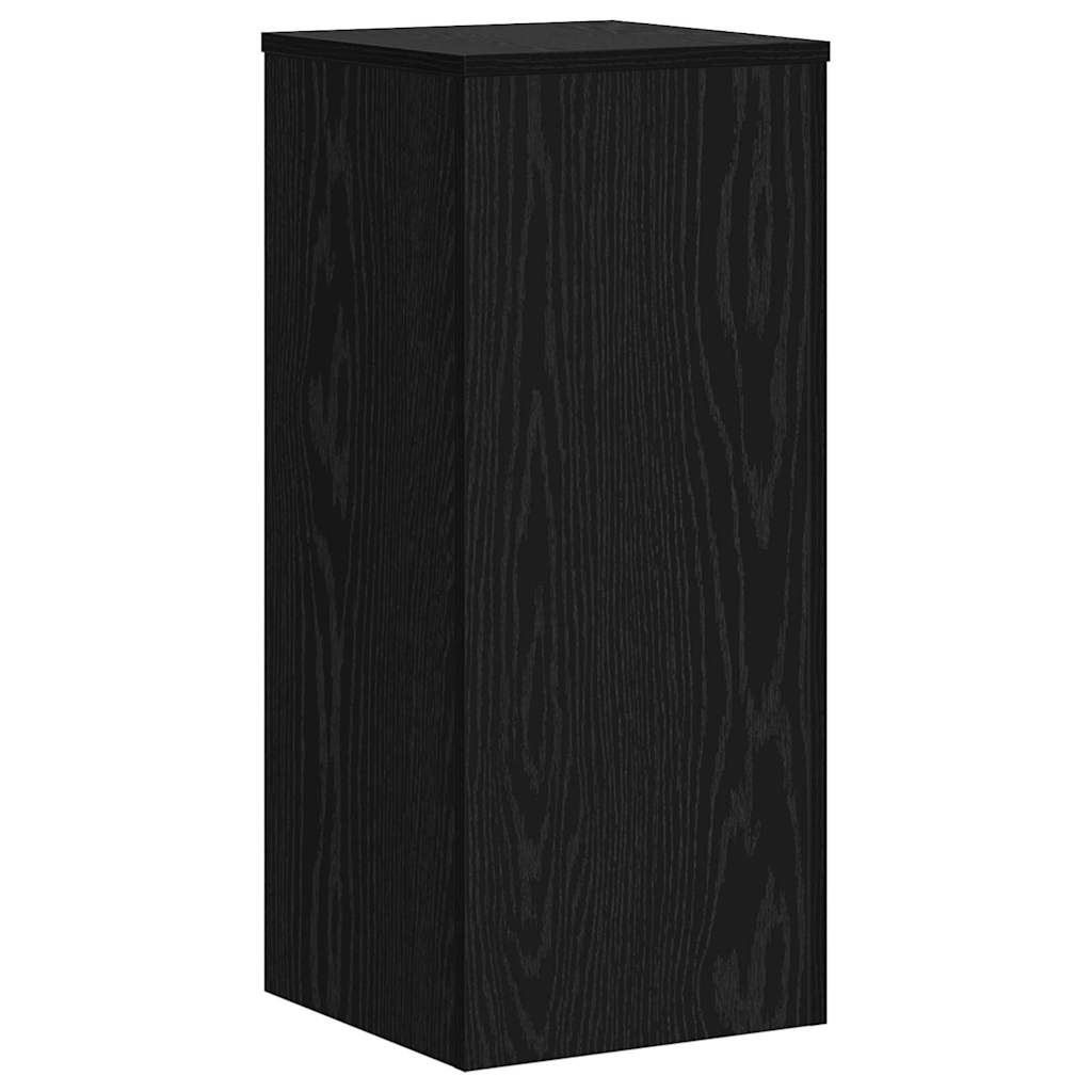vidaXL Plant Stand 2 pcs Black oak 30 x 30 x 70 cm Engineered Wood