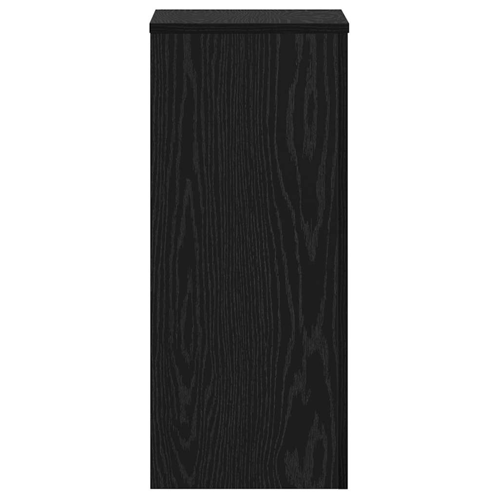 vidaXL Plant Stand 2 pcs Black oak 30 x 30 x 70 cm Engineered Wood