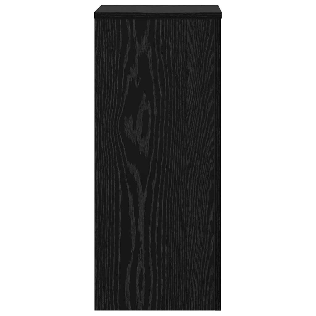 vidaXL Plant Stand 2 pcs Black oak 30 x 30 x 70 cm Engineered Wood