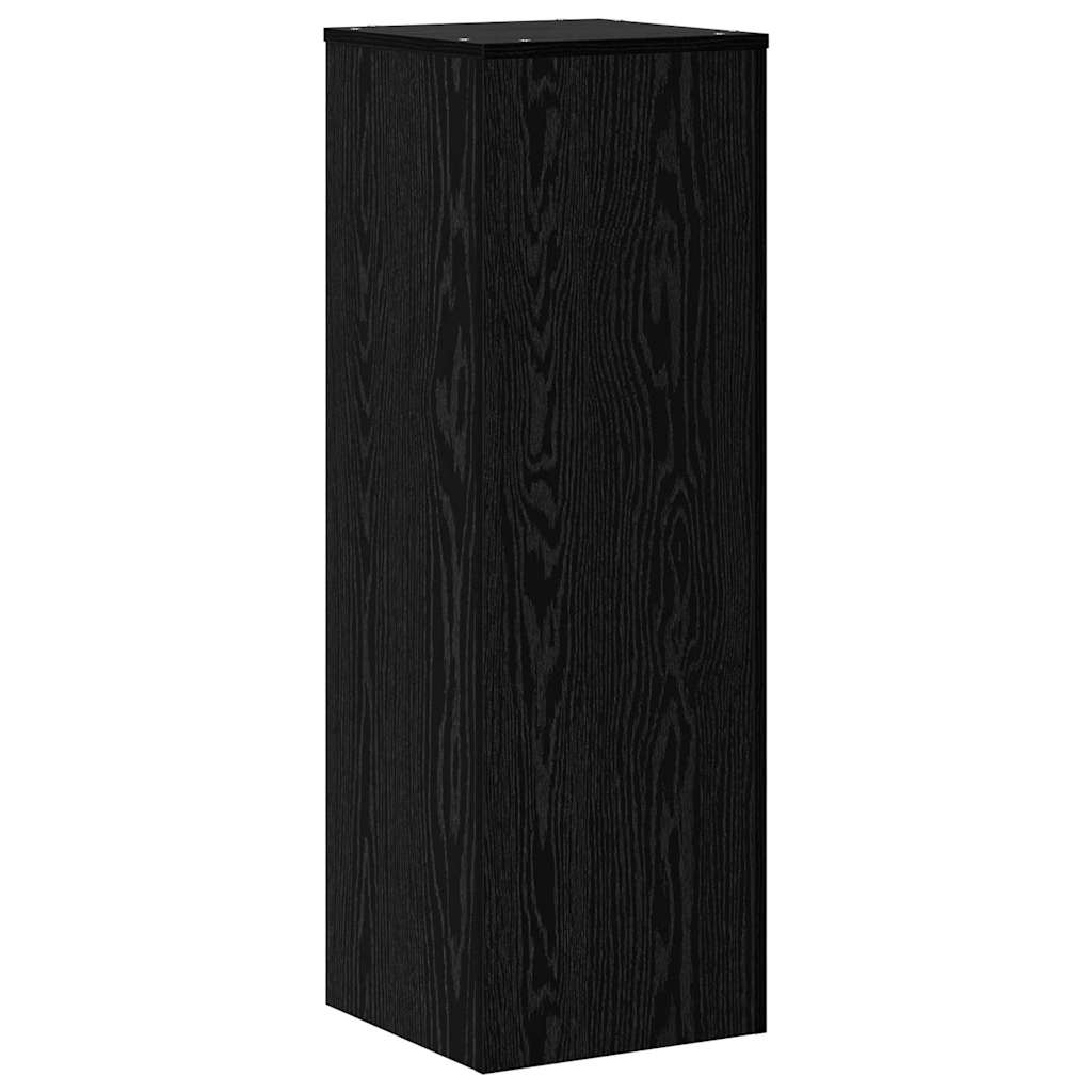 vidaXL Plant Stand Black Oak 33 x 33 x 100 cm Engineered wood