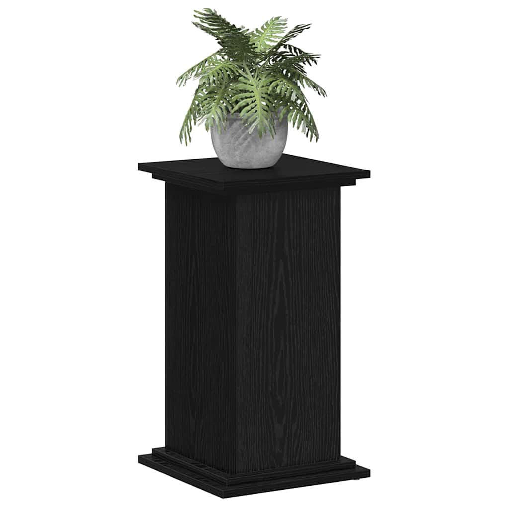 vidaXL Plant Stand Black oak 33 x 33 x 60 cm Engineered wood