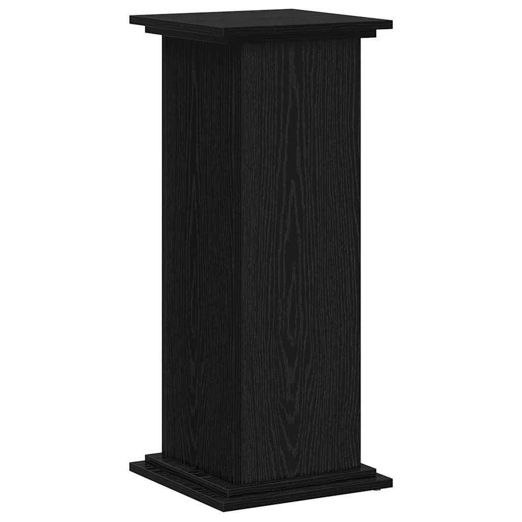 vidaXL Plant Stand Black oak 33 x 33 x 80 cm Engineered wood