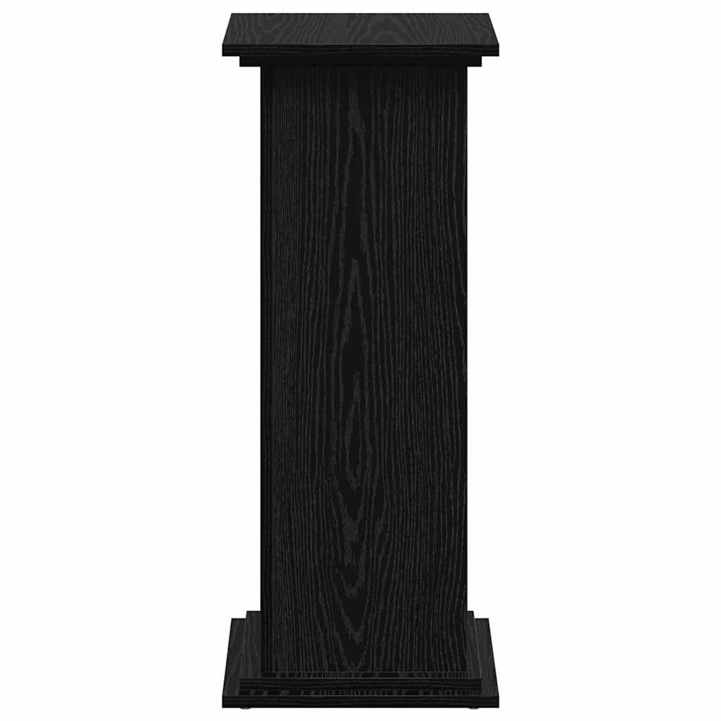 vidaXL Plant Stand Black oak 33 x 33 x 80 cm Engineered wood