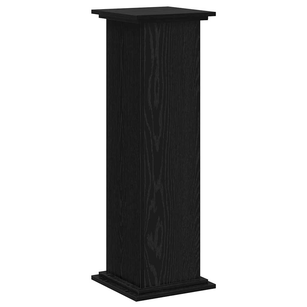 vidaXL Plant Stand Black oak 33 x 33 x 100 cm Engineered wood