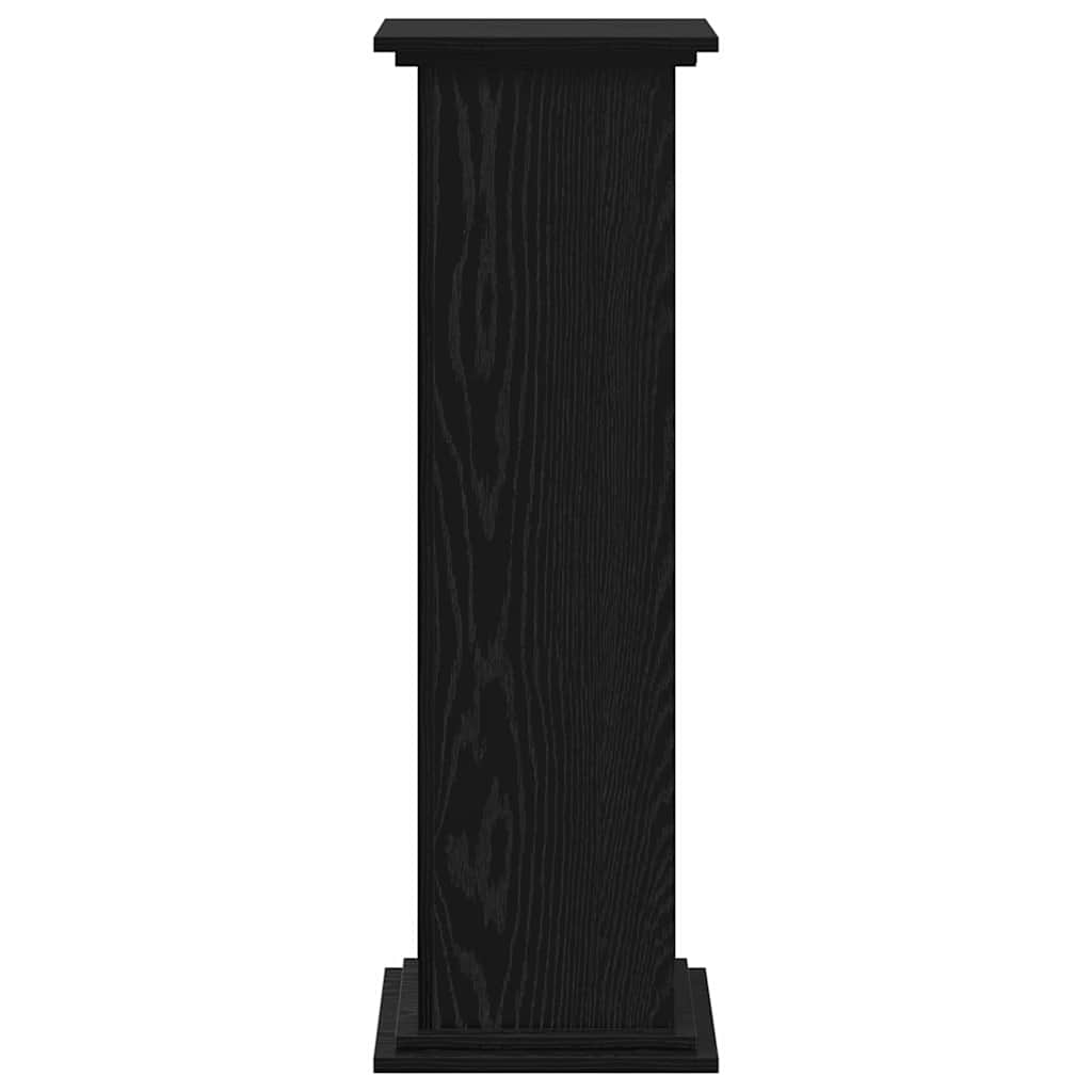 vidaXL Plant Stand Black oak 33 x 33 x 100 cm Engineered wood
