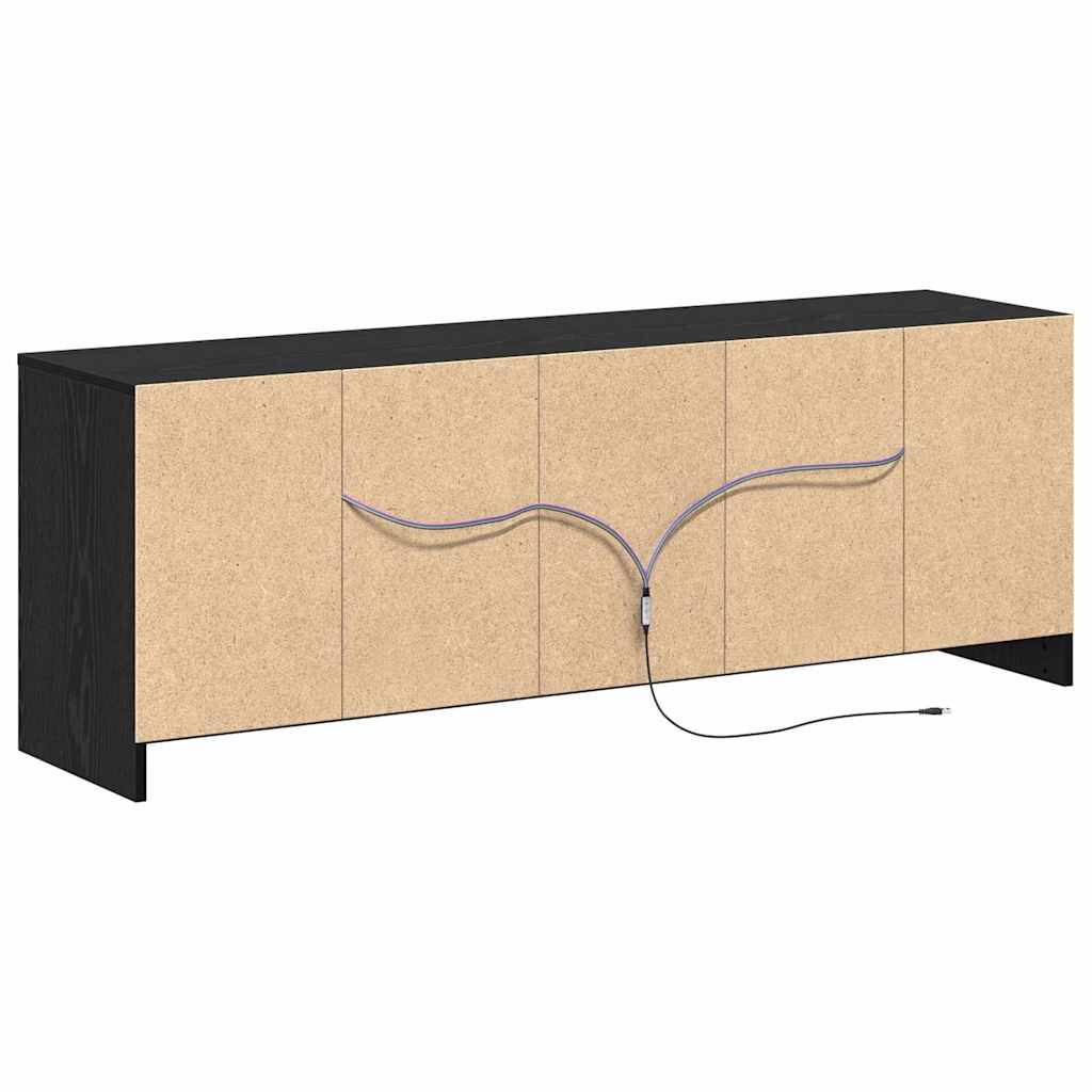 TV Units Black 139.5 x 34 x 50 cm Engineered wood