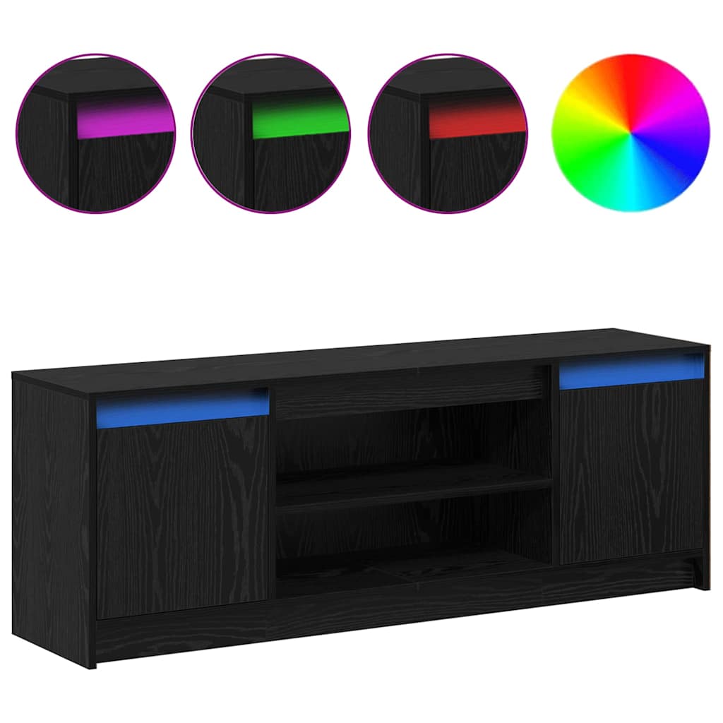 TV Units Black 139.5 x 34 x 50 cm Engineered wood