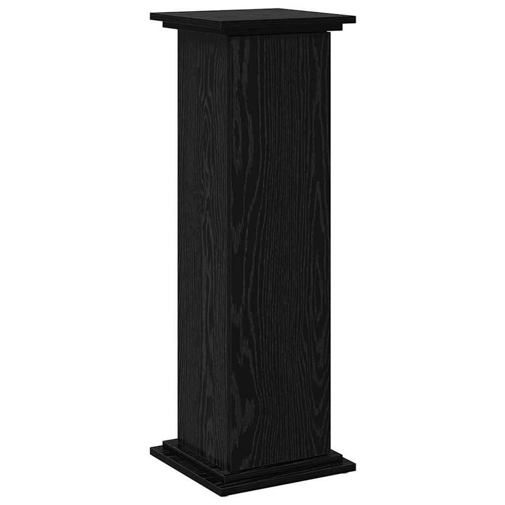 vidaXL Display Stand Black Oak 31 x 30 x 90 cm Engineered wood
