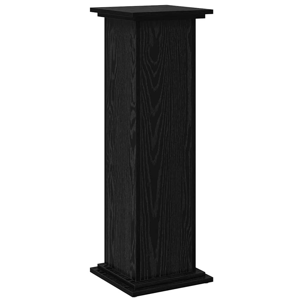 vidaXL Display Stand Black Oak 31 x 30 x 90 cm Engineered wood