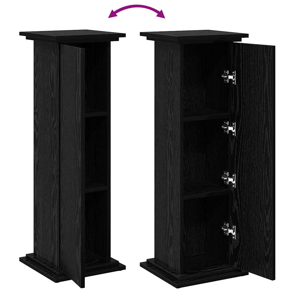 Display Stand Black Oak 31 x 30 x 90 cm Engineered wood