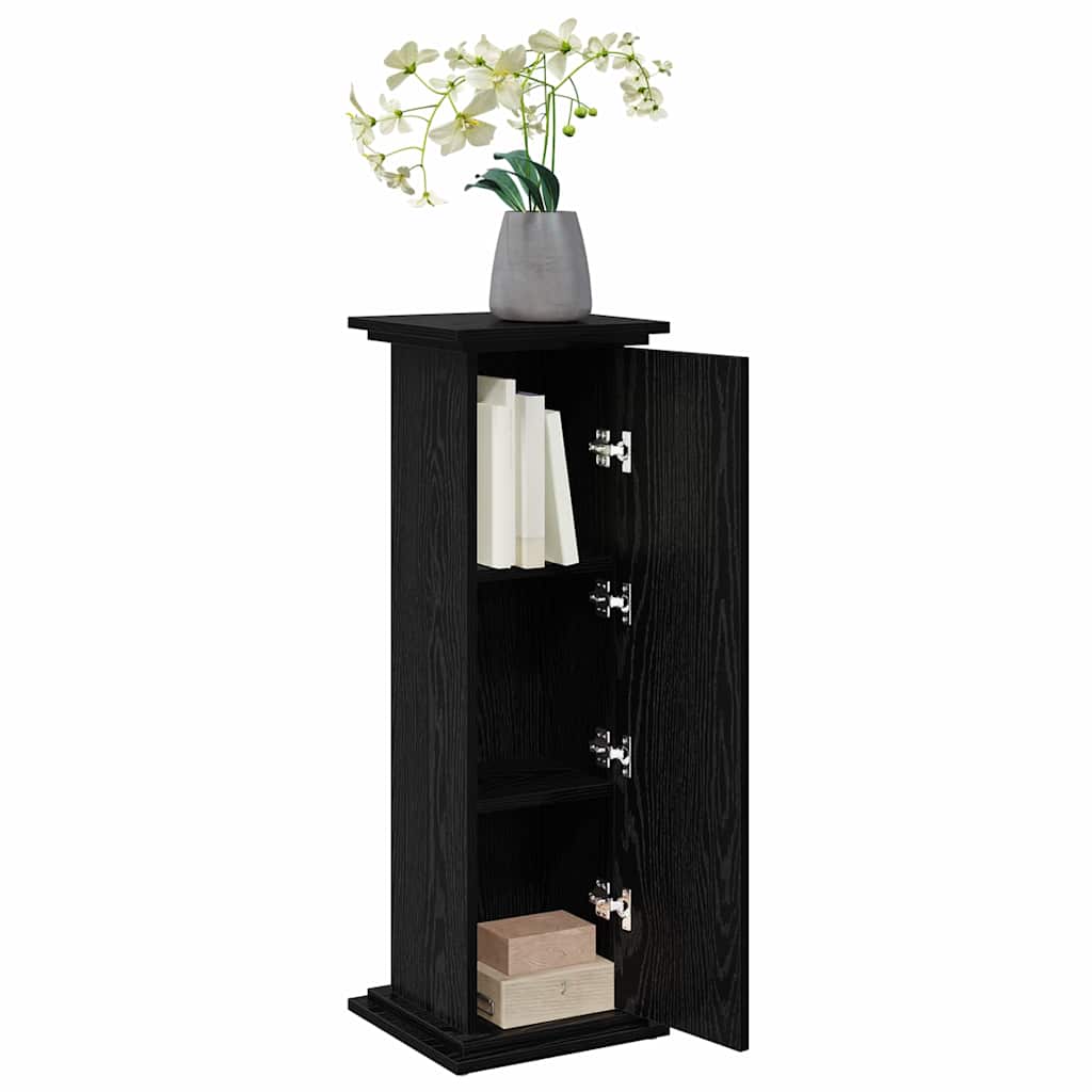 vidaXL Display Stand Black Oak 31 x 30 x 90 cm Engineered wood