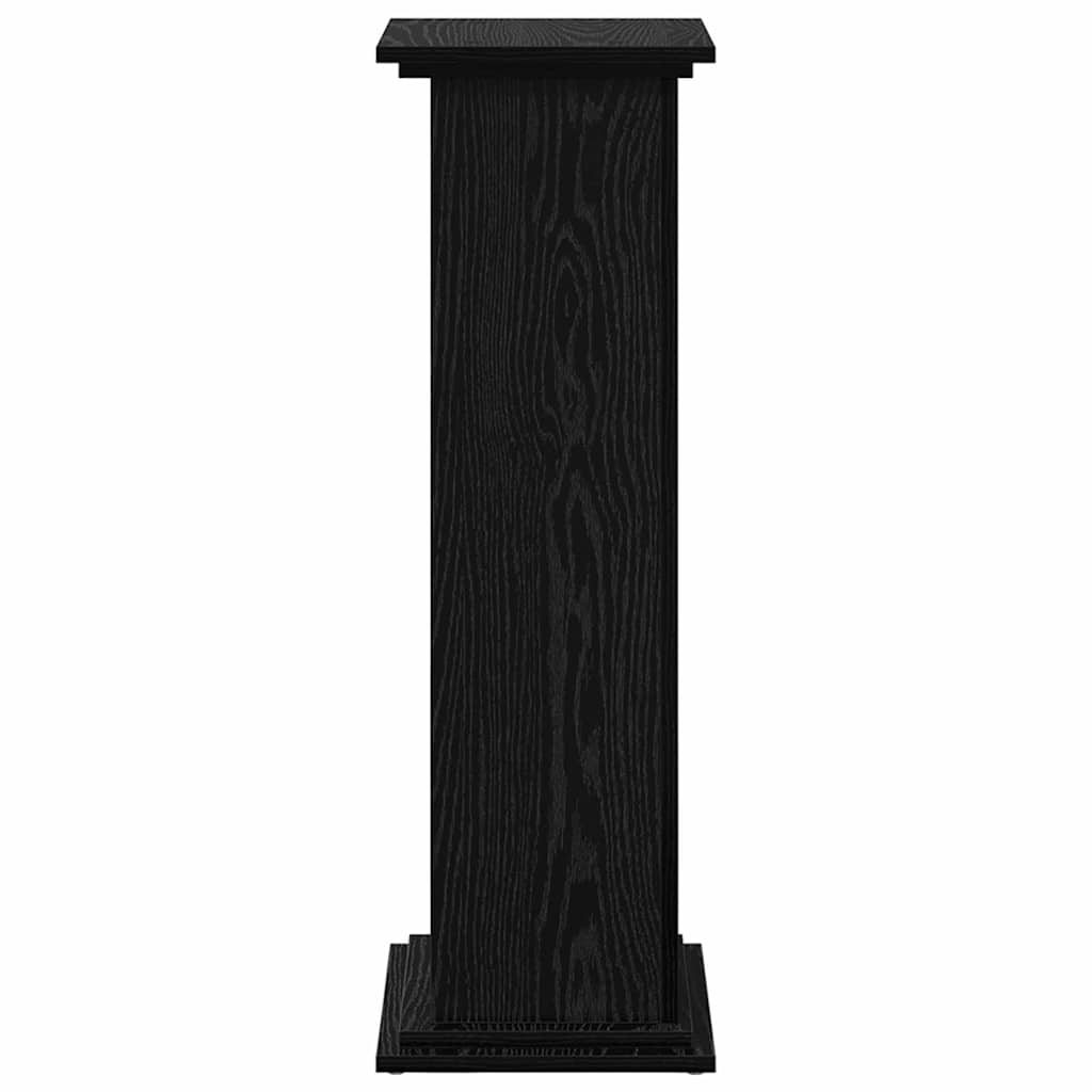 vidaXL Display Stand Black Oak 31 x 30 x 90 cm Engineered wood