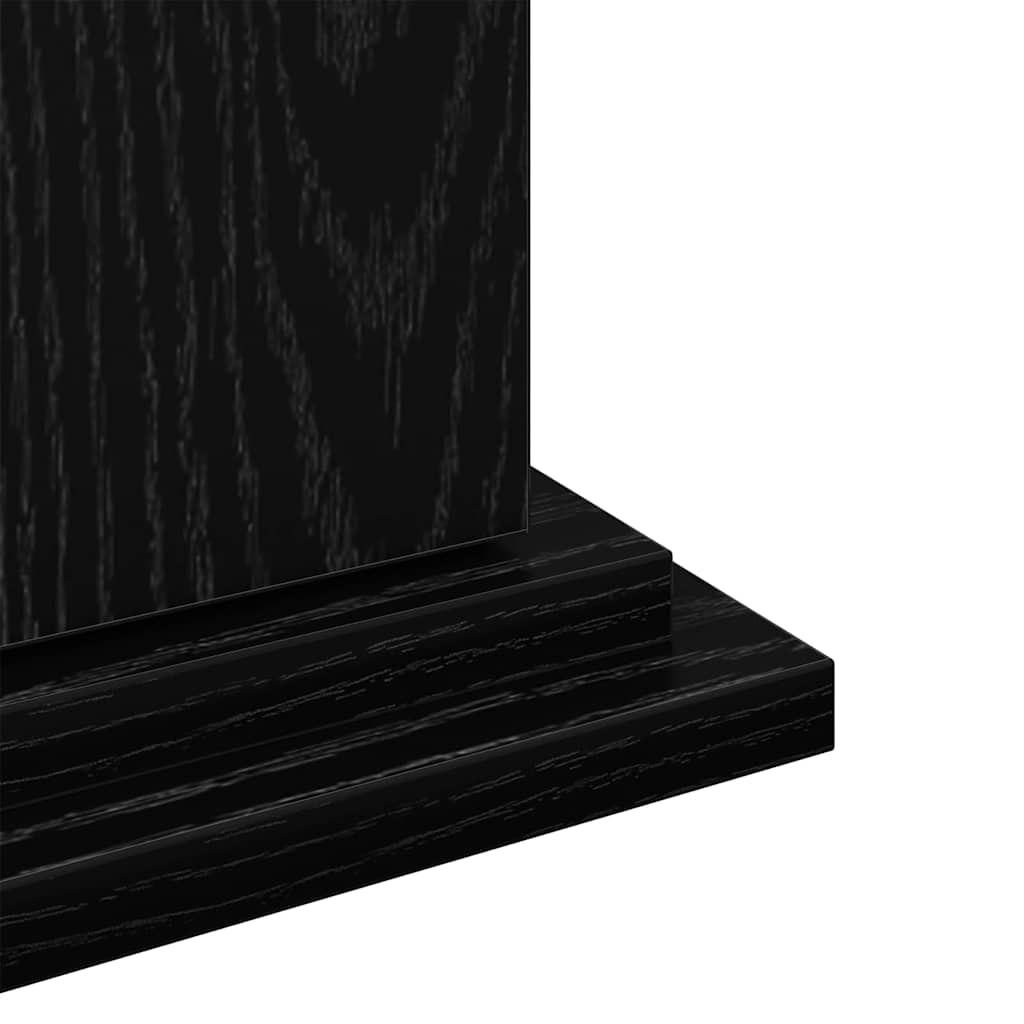 vidaXL Display Stand Black Oak 31 x 30 x 60 cm Engineered wood
