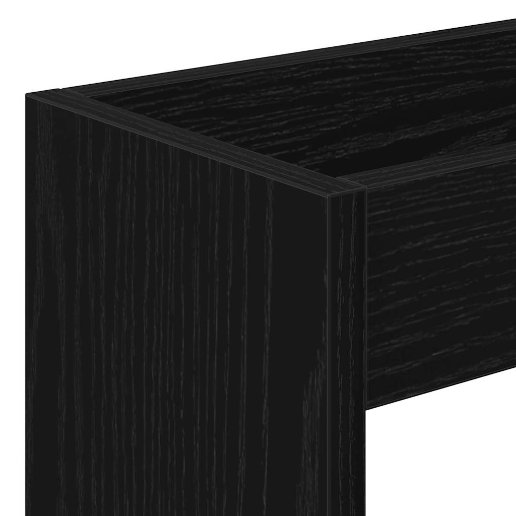Narrow Storage Trolley Black Oak 60 x 18 x 70 cm