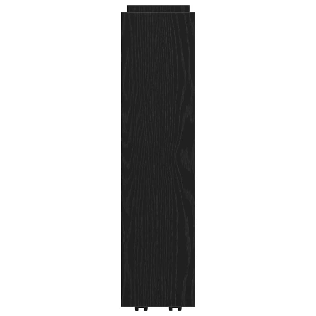 Narrow Storage Trolley Black Oak 60 x 20 x 82 cm