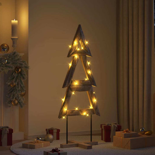 Christmas Tree with Stand Brown 149.5 cm Solid teak wood