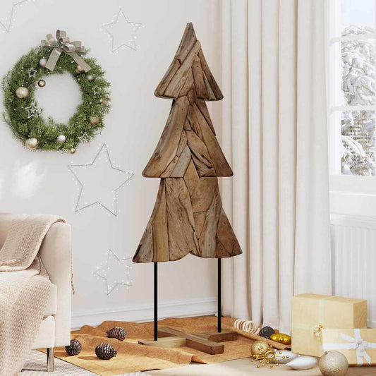 Christmas Tree with Stand Brown 151 cm Solid teak wood