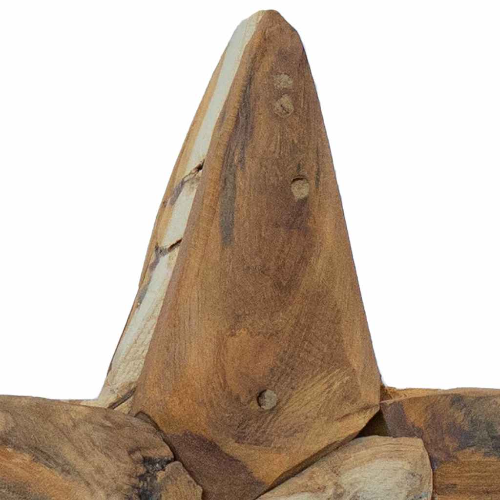 Christmas Star Brown 31 x 15 x 46 cm Solid Teak Wood