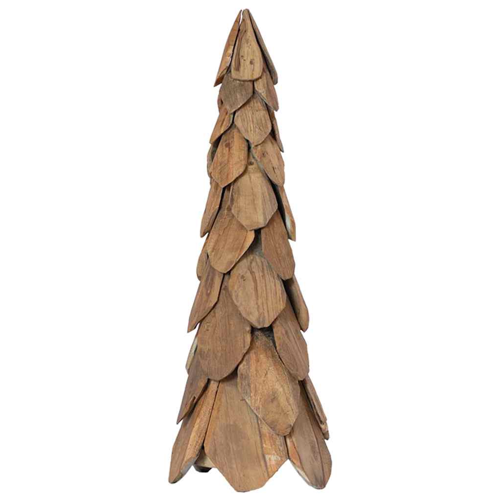 Christmas Tree with Stand Brown 80 cm Solid teak wood