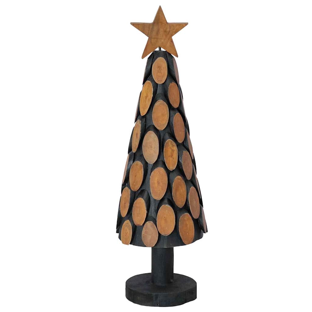 Christmas Tree with Stand Brown 61 cm Solid teak wood