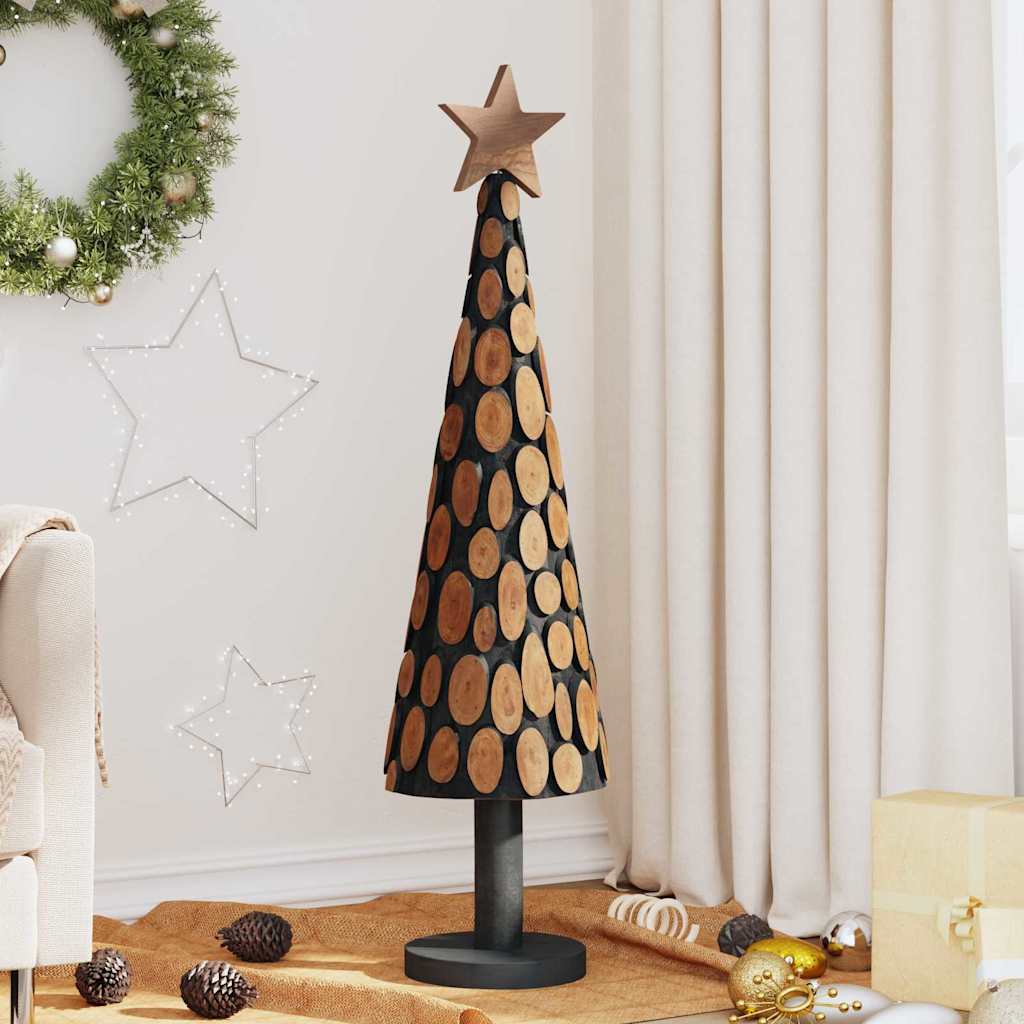 Christmas Tree with Stand Brown 120 cm Solid teak wood