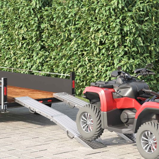 Foldable Ramp 200kg per ramp 2 pcs Silver 200 kg per piece