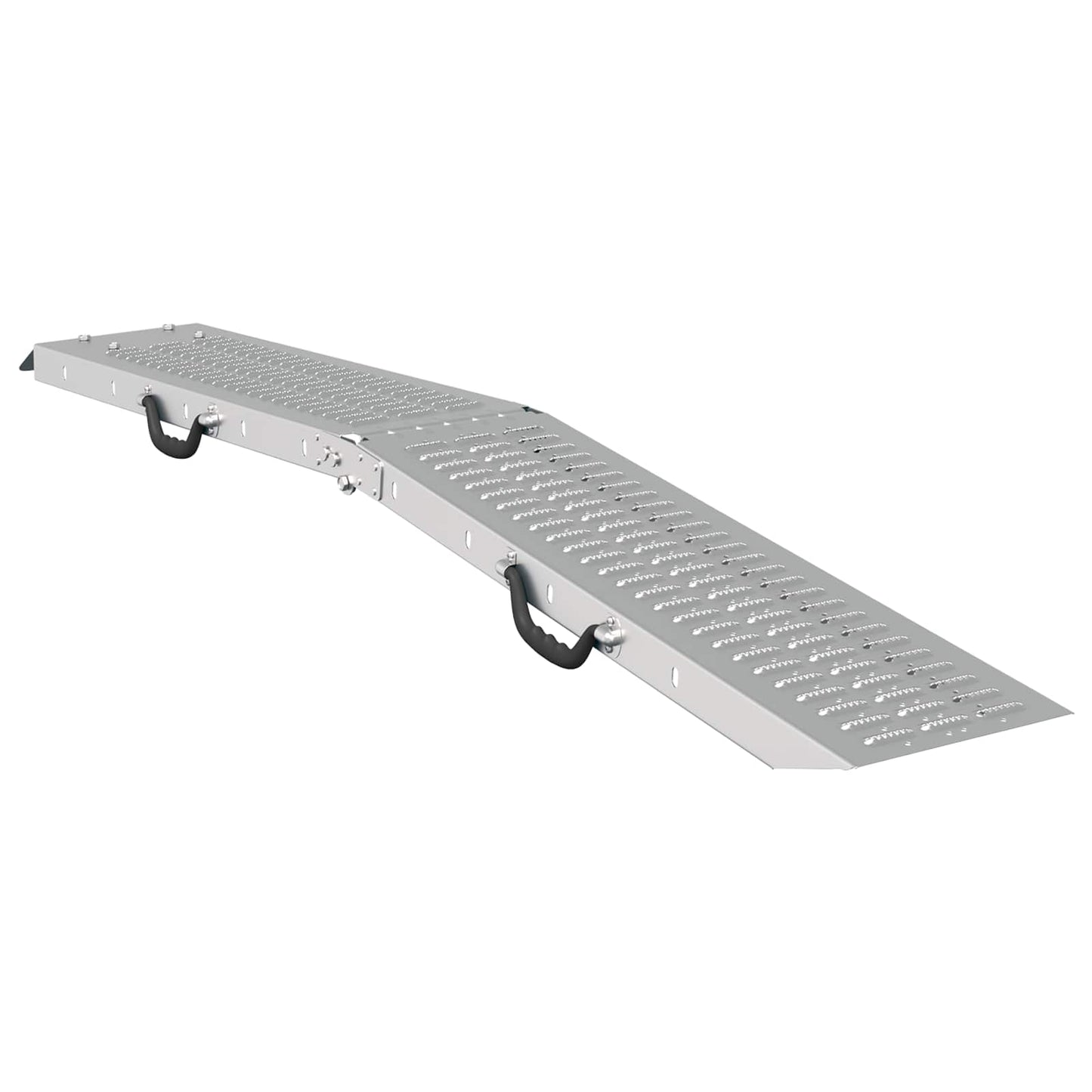 Foldable Ramp 200kg per ramp 2 pcs Silver 166 x 23 x 4.5 cm