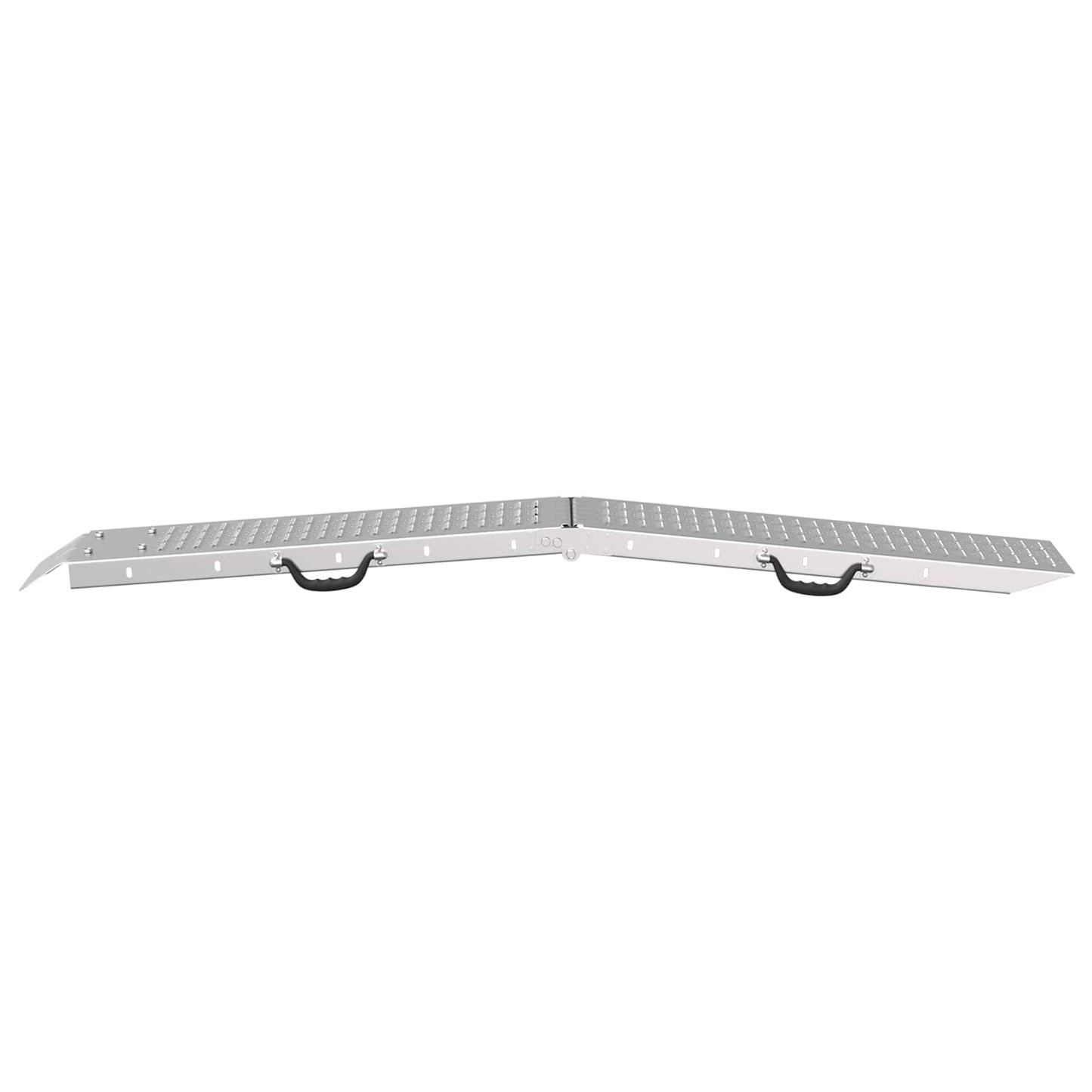 Foldable Ramp 200kg per ramp 2 pcs Silver 166 x 23 x 4.5 cm