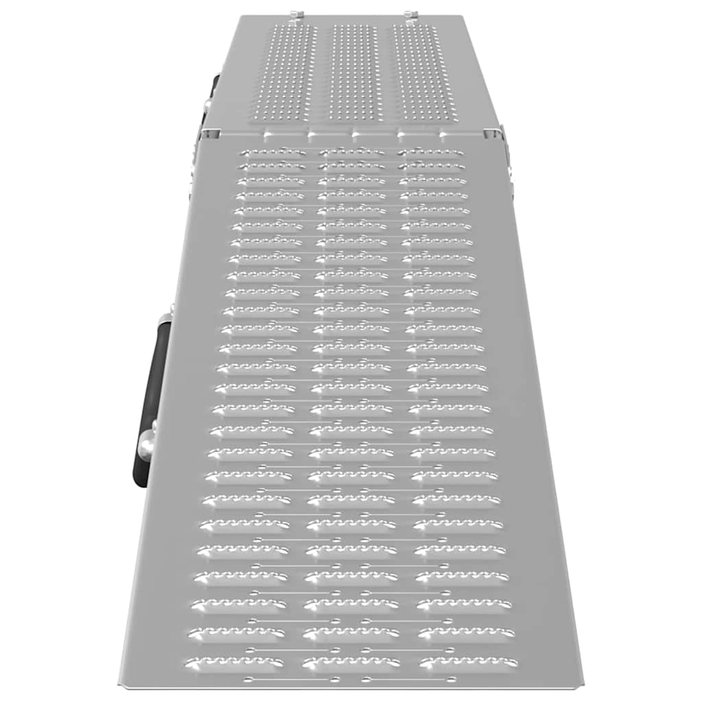 Foldable Ramp 200kg per ramp Folding Silver 186 x 23 x 4.5 cm