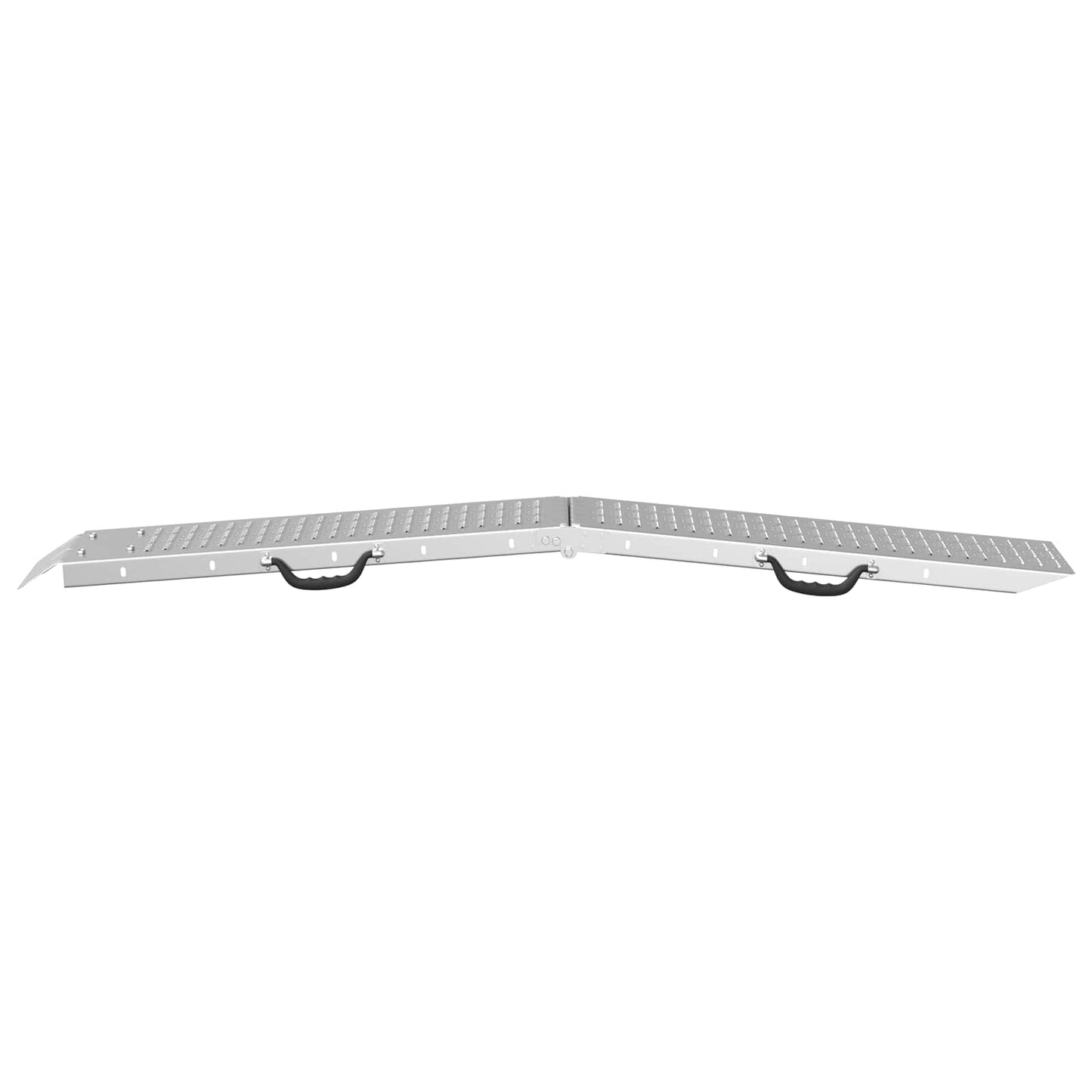 Foldable Ramp 200kg per ramp 2 pcs Silver 186 x 23 x 4.5 cm