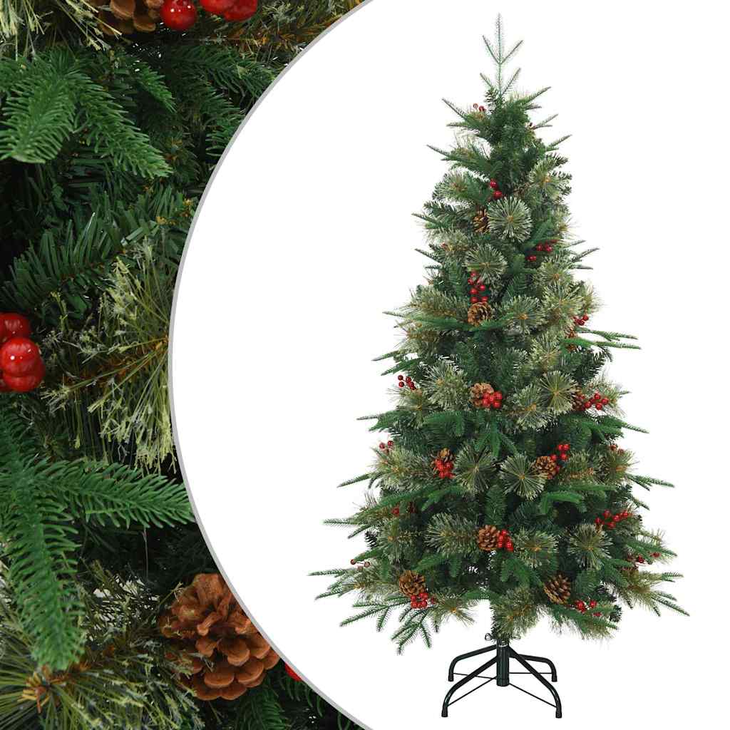 Artificial Hinged Christmas Tree Green 150 cm PVC, PE and Steel