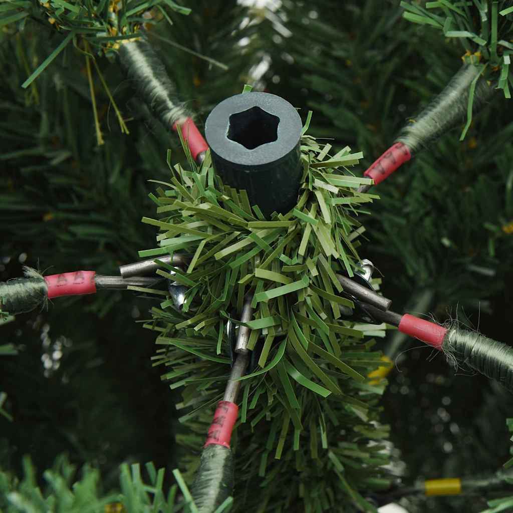 Artificial Hinged Christmas Tree Green 210 cm PVC, PE and Steel