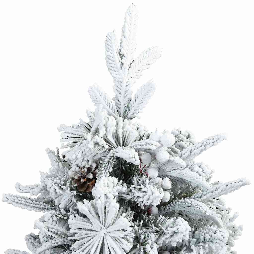 Artificial Hinged Christmas Tree Snow Flocked White 120 cm