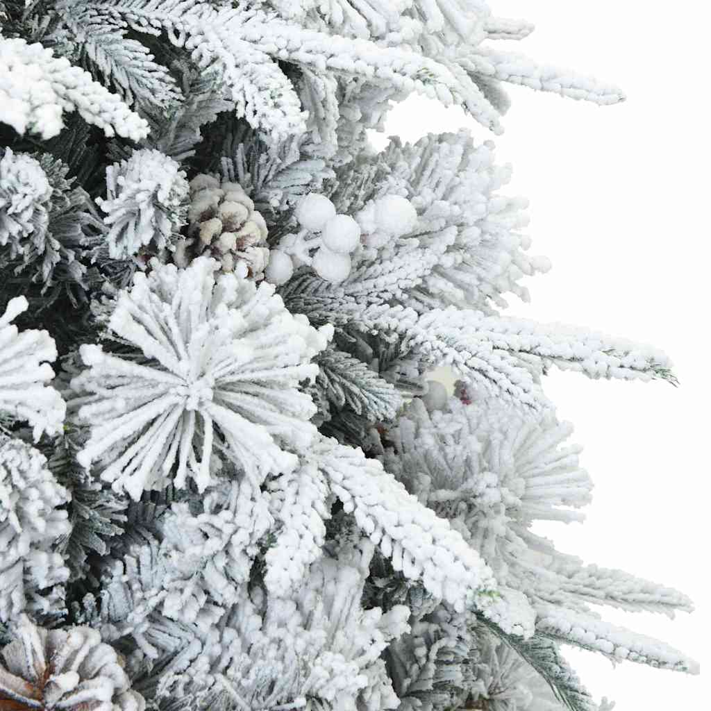 Artificial Hinged Christmas Tree Snow Flocked White 120 cm