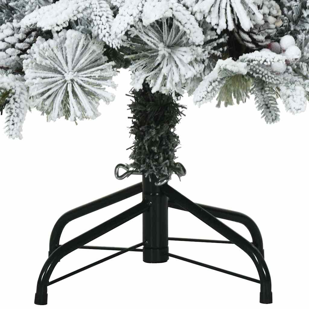 Artificial Hinged Christmas Tree Snow Flocked White 120 cm