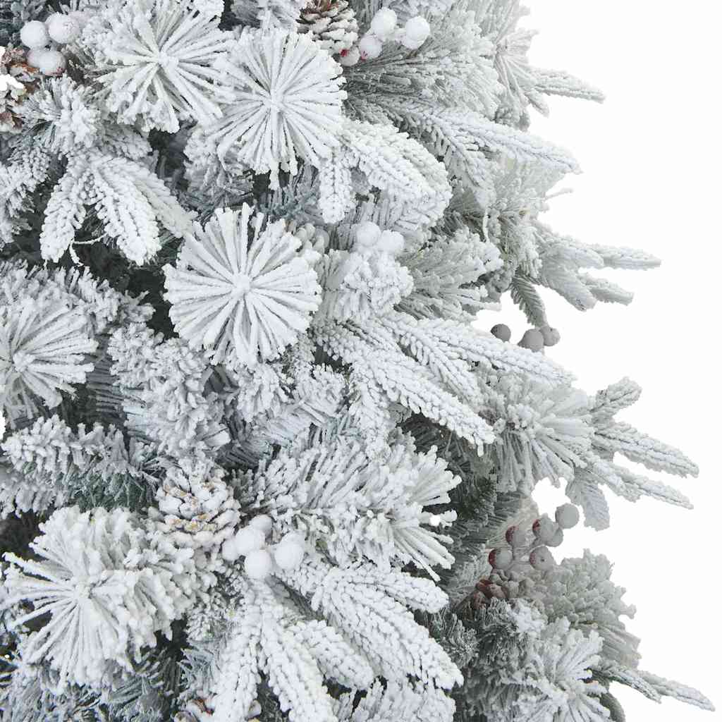 Artificial Hinged Christmas Tree Snow Flocked White 240 cm