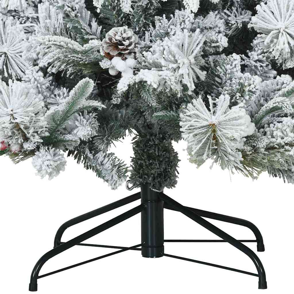 Artificial Hinged Christmas Tree Snow Flocked White 240 cm