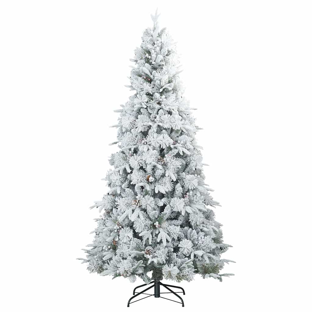 Artificial Hinged Christmas Tree Snow Flocked White 240 cm