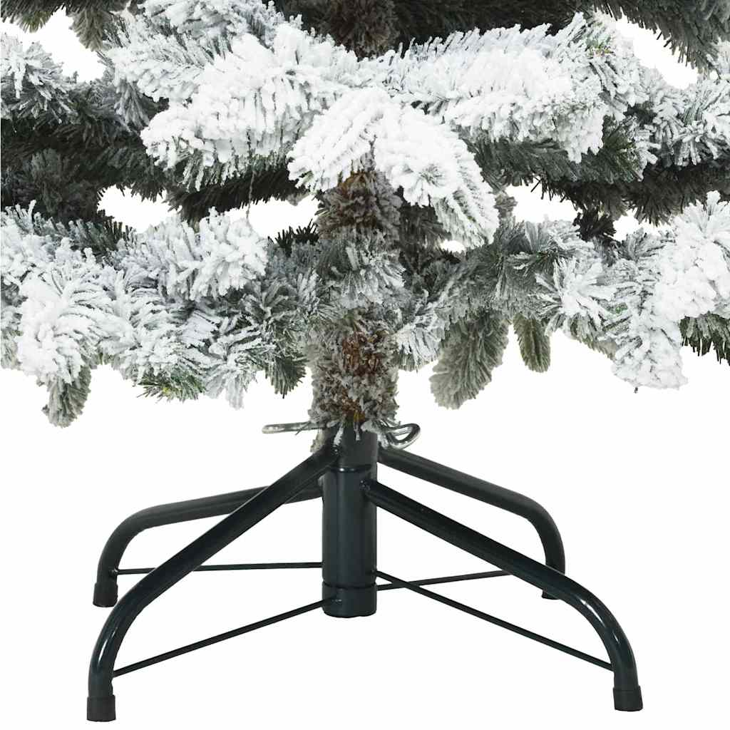 Artificial Hinged Christmas Tree Snow Flocked White 120 cm