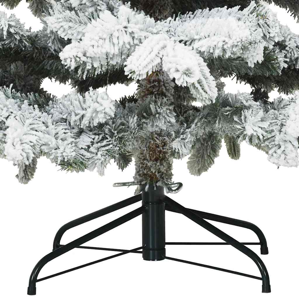 Artificial Hinged Christmas Tree Snow Flocked White 180 cm